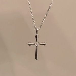 Diamond White Gold Cross